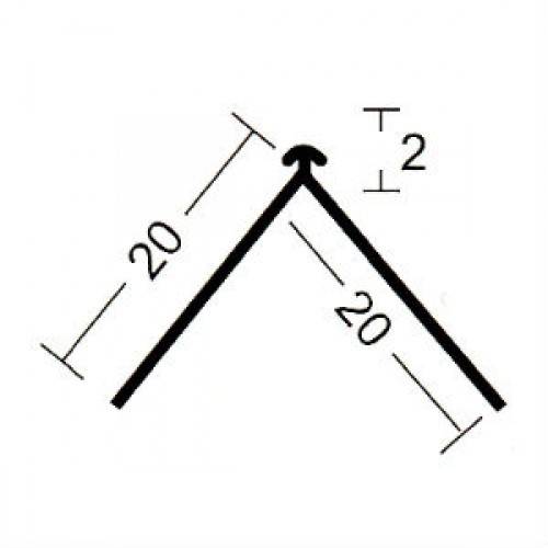 PVC A1 Corner Bead 20MM x 20MM x 2MM x 2.5M (L)