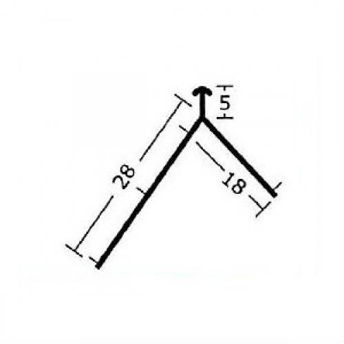 PVC A3 Corner Bead 28MM x 18MM x 5MM x 2.5M (L) (Rounded Edge)